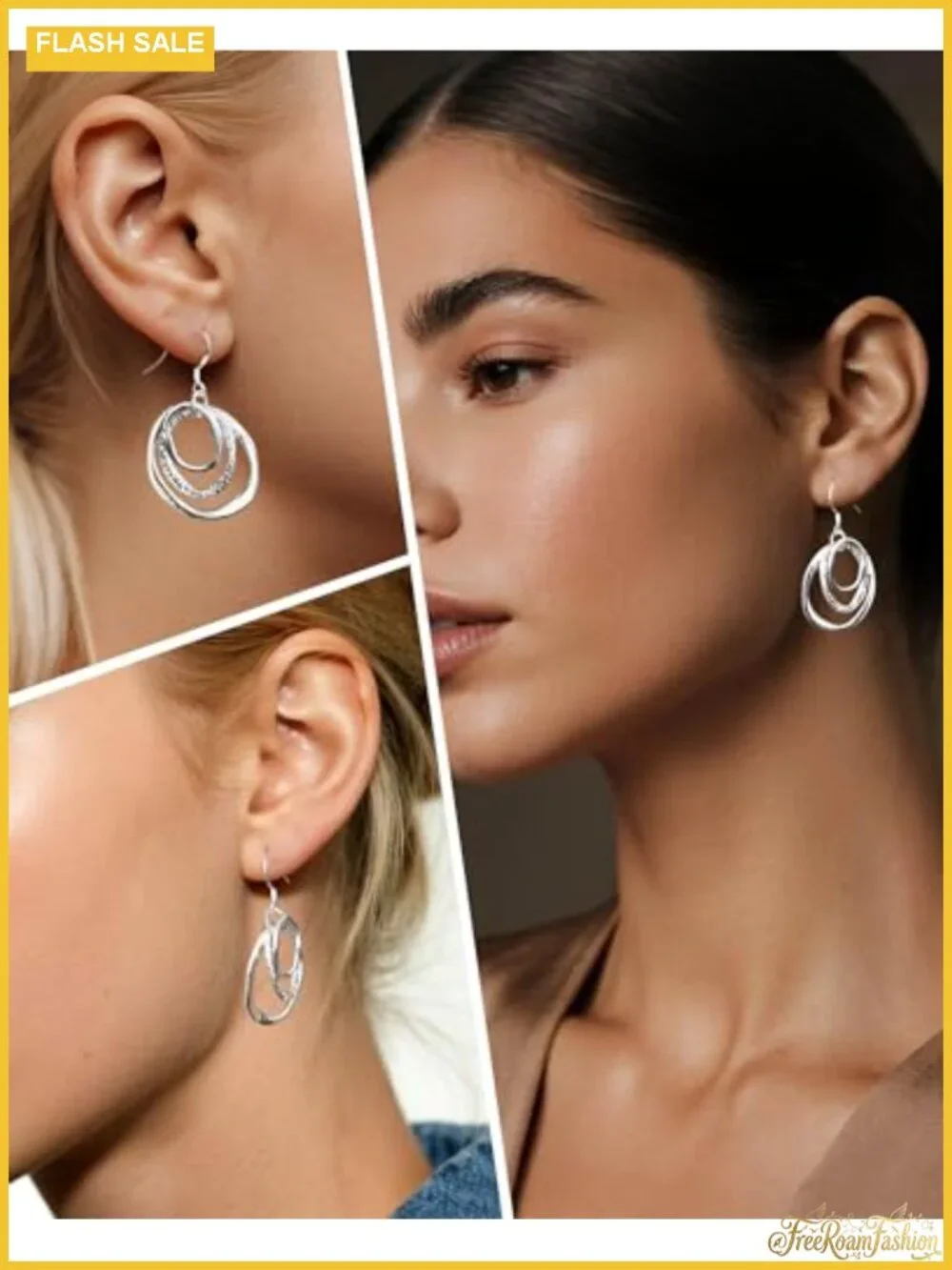 Sterling Silver Plated Drop Dangle Earrings Geometric Boho Women's Jewelry